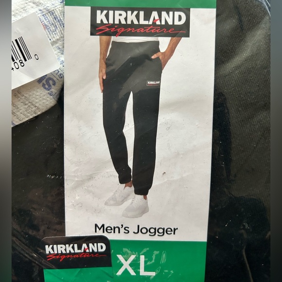 Kirkland Signature Pants Kirkland Signature Mens Logo Jogger Black
